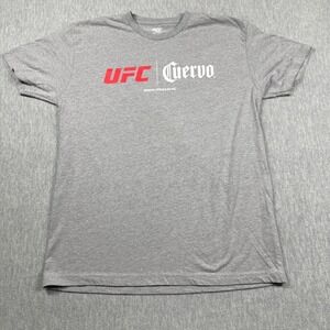 UFC Shirt Men Medium Gray Jose Cuervo Official Tequila Logo Graphic Short Sleeve